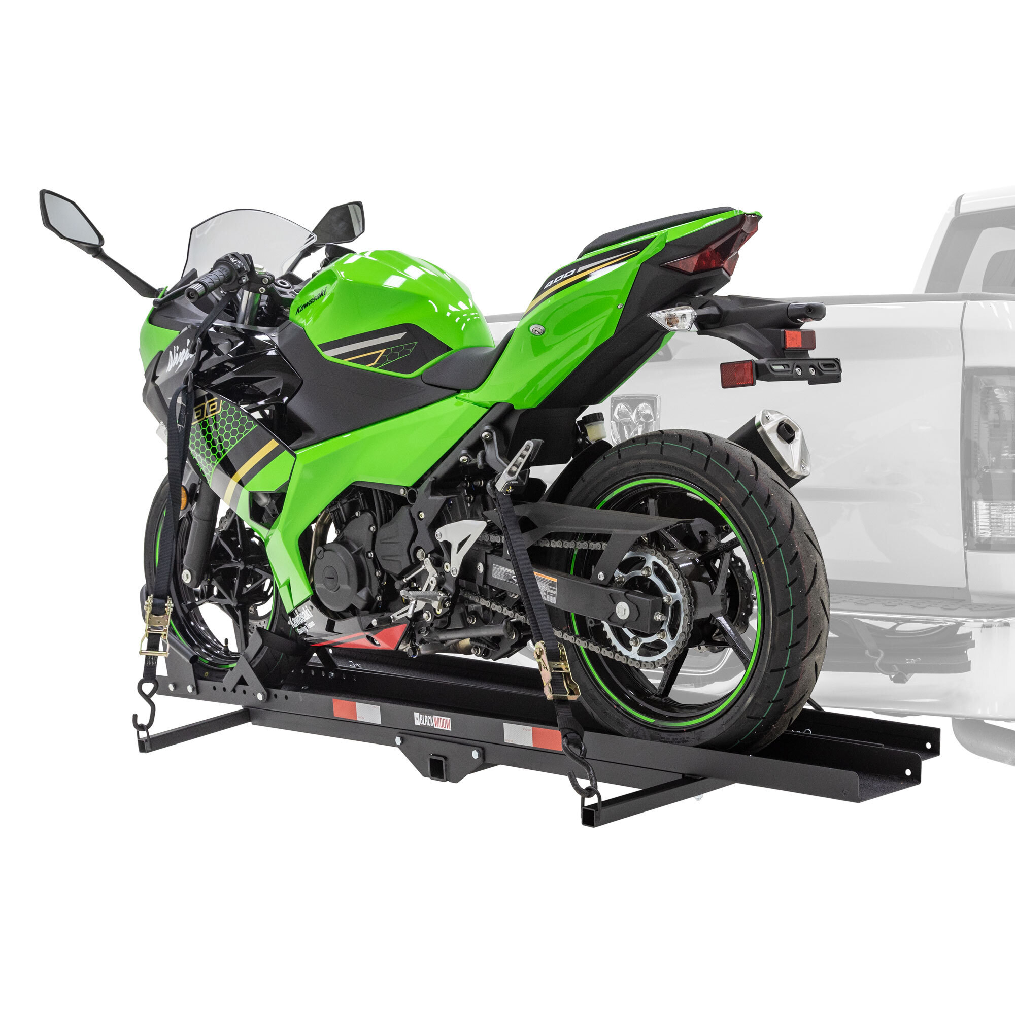 Black Widow, Heavy Duty Steel Motorcycle Carrier - 600 lb., Capacity 600 lb, Receiver Size 2 in, Material Steel, Model# MCC-600